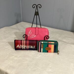 Fossil - Aeropostale - Fashion Wallet Bundle